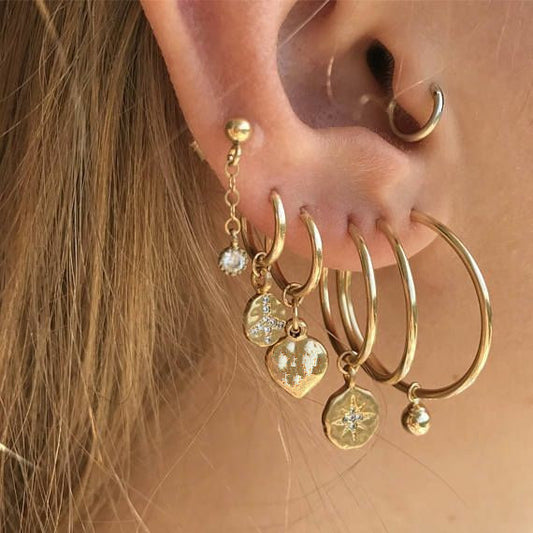 Women's ear hoop earrings