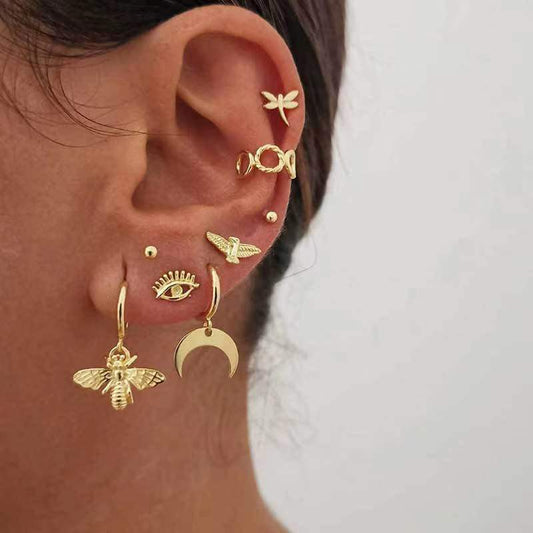 Insect Hoop Earrings Jewelry